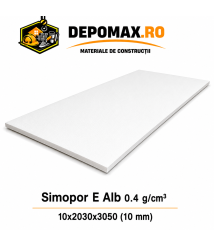 Placa rigida PVC Simopor E Alb 0.4 g/cm3, 10x2030x3050 mm